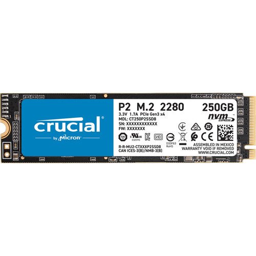 Crucial P2 NVMe PCIe M.2 Internal SSD - 250GB