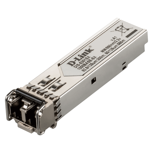 D-Link 1-port Mini-GBIC SFP to 1000BaseSX Multi Mode 550M Fiber Transceiver