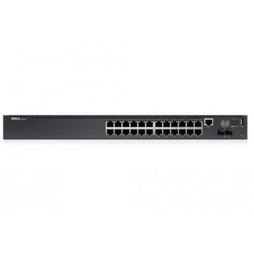 Dell Networking N2024P Switch, L2, POE+, 24x 1GbE + 2x 10GbE SFP+ fixed Ports
