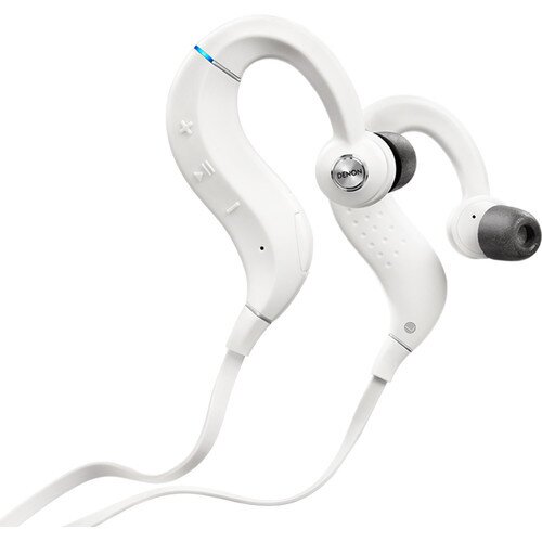Denon AH-C160W Wireless Sport Headphones - White