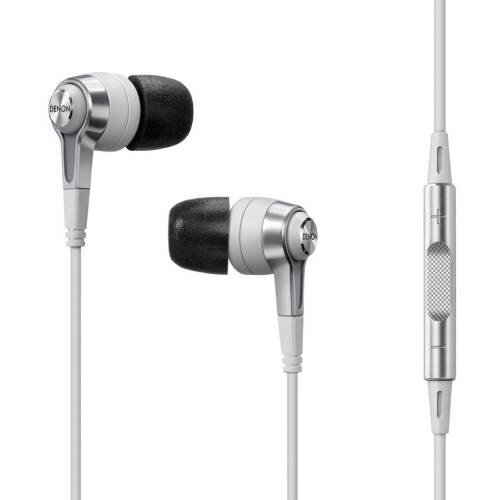 Denon AH-C620R In-Ear Wired Headphones with Remote + Microphone - White
