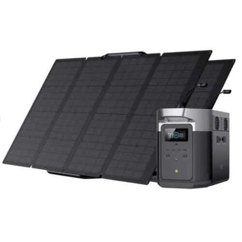 EcoFlow Delta Max Solar Generator with 2 160W Portable Solar Panel