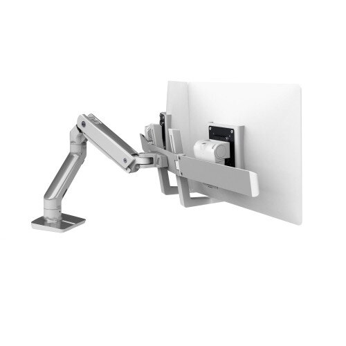 Ergotron HX Desk Dual Monitor Arm - Polished Aluminum