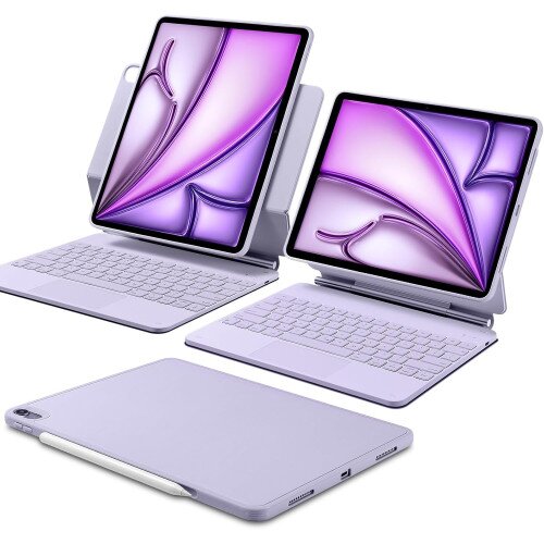 ESR Rebound Magnetic Keyboard Case 360 - iPad Air 13” (2024) - US Layout - Purple