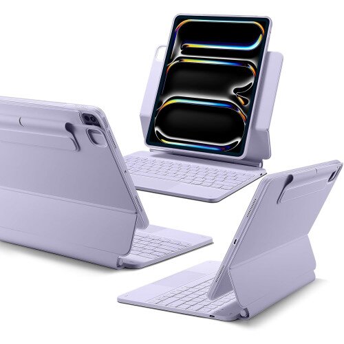ESR Rebound Magnetic Keyboard Case 360 - iPad Pro 13” (2024) - UK Layout - Purple