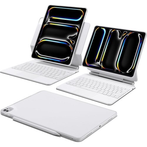 ESR Rebound Magnetic Keyboard Case 360 - iPad Pro 13” (2024) - US Layout - White