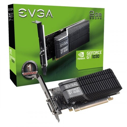 EVGA GeForce GT 1030 SC, 2GB GDDR5, Passive, Low Profile Graphics Card