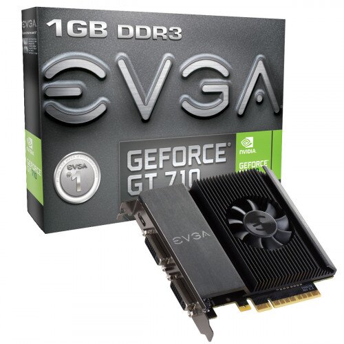 EVGA GeForce GT 710 1GB (Single Slot, Dual DVI) Graphics Card