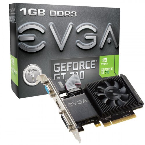 EVGA GeForce GT 710 1GB (Single Slot, Low Profile) Graphics Card