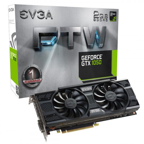 EVGA GeForce GTX 1050 FTW Gaming, 2GB GDDR5, ACX 3.0 Graphics Card