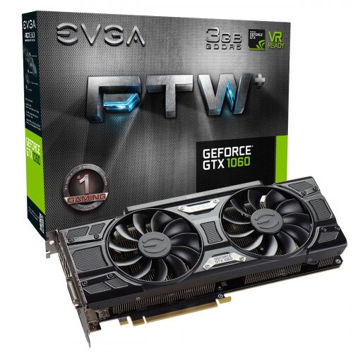 EVGA GeForce GTX 1060 FTW+ Gaming, 3GB GDDR5, ACX 3.0 & LED Graphics Card
