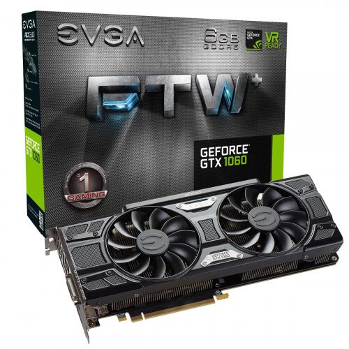 EVGA GeForce GTX 1060 FTW+ Gaming, 6GB GDDR5, ACX 3.0 & LED Graphics Card