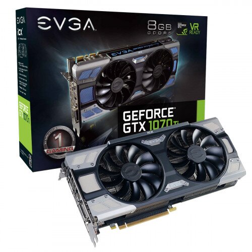 EVGA GeForce GTX 1070 Ti FTW2 Gaming, 8GB GDDR5, iCX - 9 Thermal Sensors & RGB LED G/P/M Graphics Card