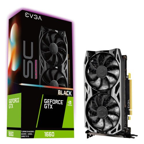 EVGA GeForce GTX 1660 SC ULTRA BLACK GAMING Dual Fan Graphics Card