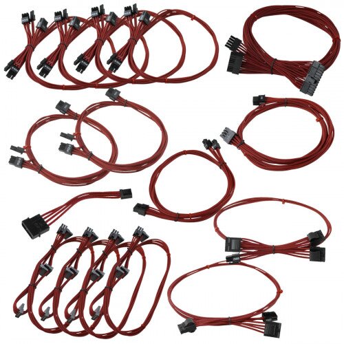 EVGA GS/PS (850/1050/1000) Power Supply Cable Set (Individually Sleeved) - Red