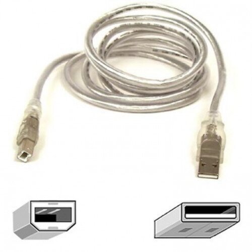 Belkin USB A/B Device Cable A/B;DSTP; - Clear Ice - 6.0 - Feet