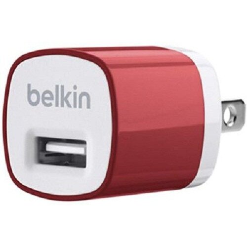 Belkin MIXIT Home Charger for iPhone 6, iPhone 6 Plus, iPhone 5/5s (5 Watt/1 Amp) - Red