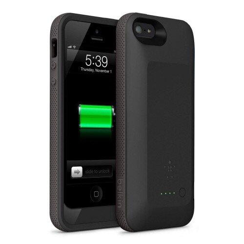 Belkin Grip Power Battery Case for iPhone 5 and iPhone 5s - Blacktop/Gravel