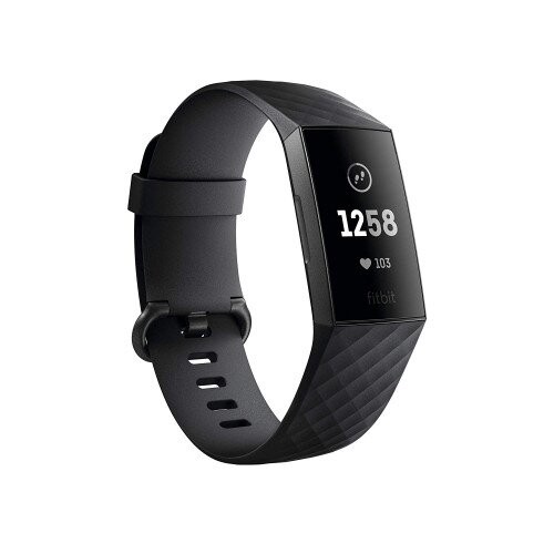 Fitbit Charge 3 Advanced Fitness Tracker - Black / Graphite Aluminum