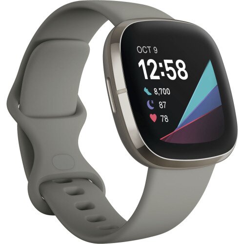 Fitbit Sense Advanced Health Smartwatch - Sage Grey/Silver Stainless Steel