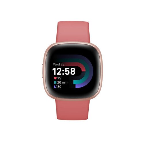 Fitbit Versa 4 Health & Fitness Smartwatch with Built-in GPS - Pink Sand / Copper Rose Aluminum