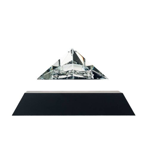 Flyte Py Levitating Crystal Pyramid - Clear - Black