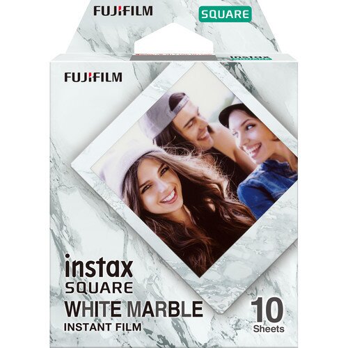 Fujifilm Instax SQUARE Film - White Marble - 10 Sheets