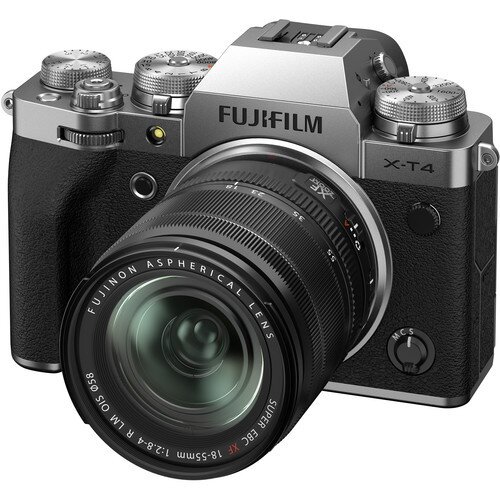 Fujifilm X-T4 Mirrorless Digital Camera - 18-55mm Lens - Silver