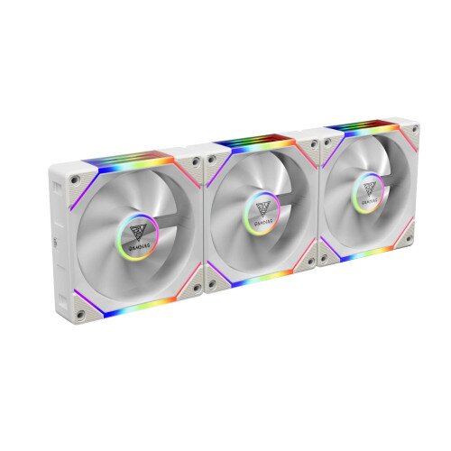Gamdias AEOLUS P2-1203 ARGB PWM 120mm Fan Pack - White