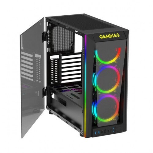 Gamdias Talos M1B Tempered Glass RGB Mid-Tower Chassis Computer Case