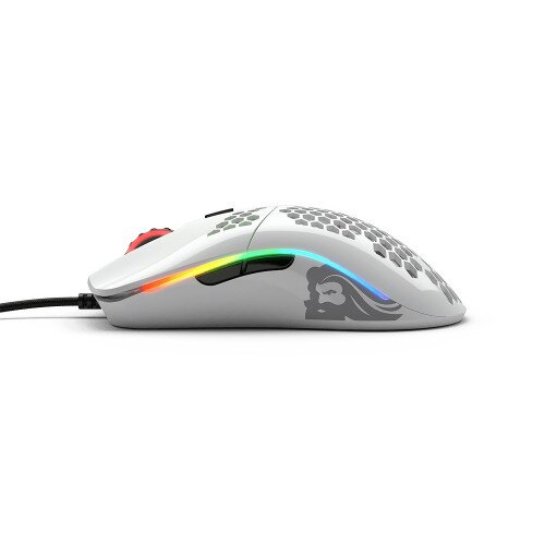 Glorious Model O Minus Glossy RGB Gaming Mouse - White
