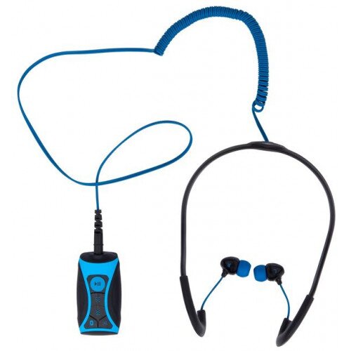 H2O Audio Stream Waterproof MP3 Player with Bluetooth - Stream & Surge SportWrap+ (Neckband / Coiled Cord)