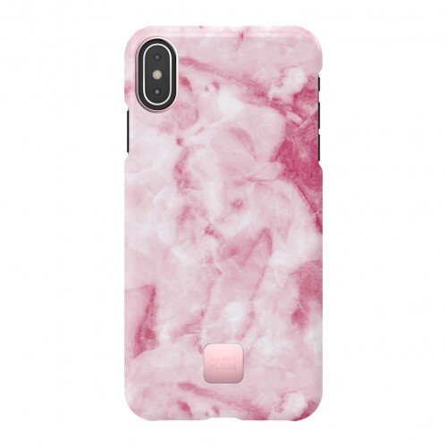 Happy Plugs iPhone XS Max Protective Case - Pink Marble