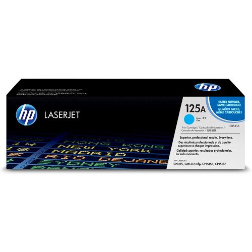 HP 125A Original LaserJet Toner Cartridge - Cyan