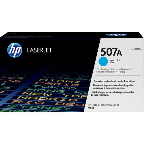 HP 507A Original LaserJet Toner Cartridge - Cyan