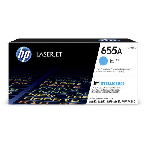 HP 655A Original LaserJet Toner Cartridge - Cyan