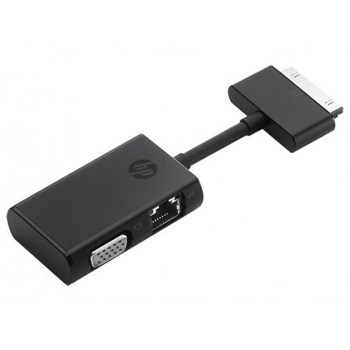HP Dock Connector to Ethernet and VGA Adapter