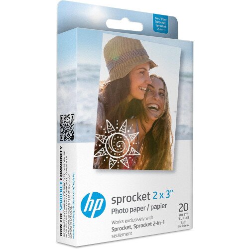 HP ZINK Sticky-Backed Photo Paper-20 sht/2 x 3 in