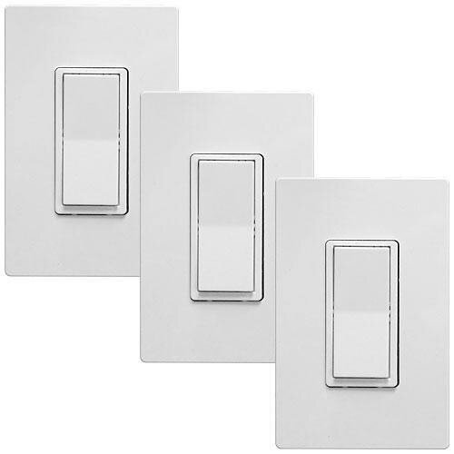 HomeSeer HS-WA100+ Wired 3-Way Companion Switch for HomeSeer Dimmers & Switches - 3 Pack