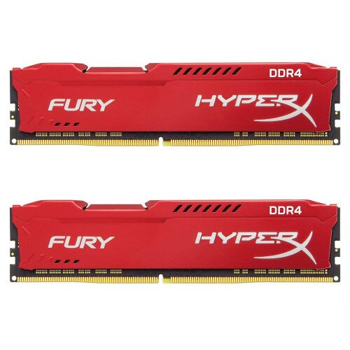 HyperX FURY DDR4 Memory - Red - 2400MHz - 8GB - Kit of 2