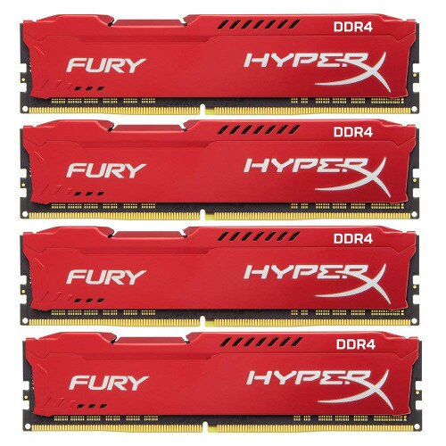 HyperX FURY DDR4 Memory - Red - 2666MHz - 8GB - Kit of 4