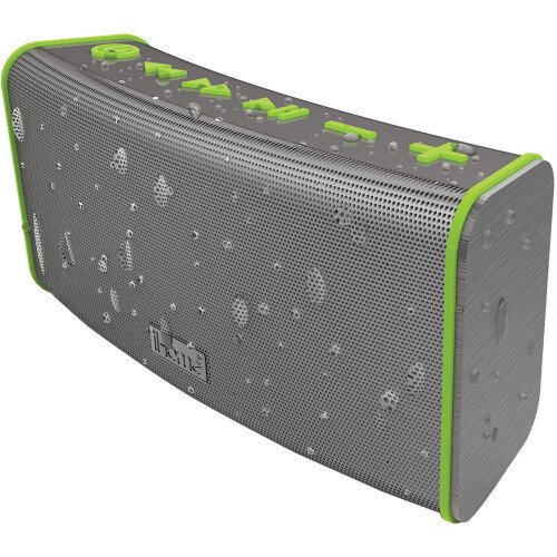 iHome iBT33 Rechargeable Stereo Bluetooth Speaker with Speakerphone - Gray