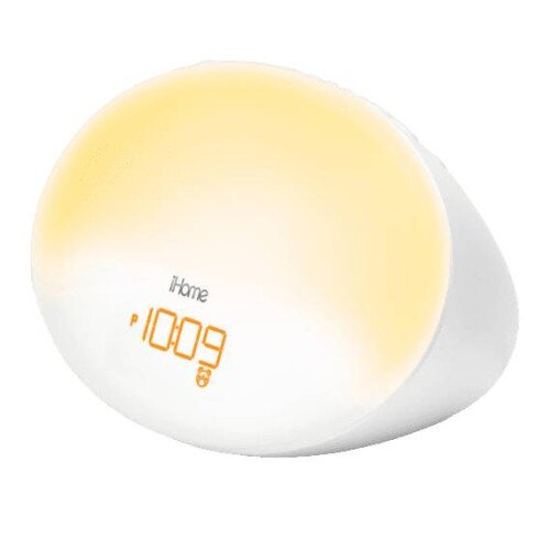iHome iZBT3 Sunrise Alarm Clock With Sleep Sounds And USB Charging