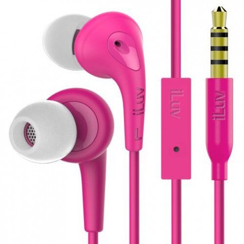 iLuv Bubble Gum 3 In-Ear Wired Headphones - Pink