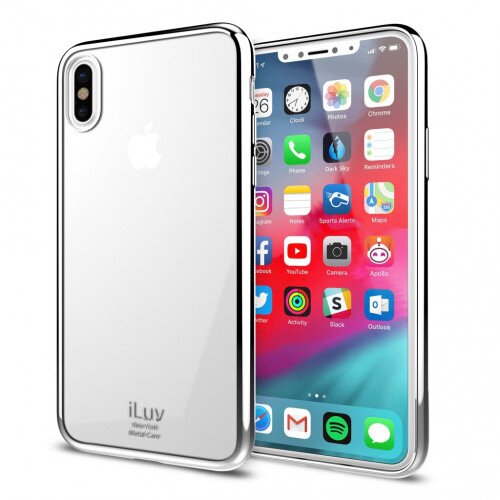 iLuv Metal Care for iPhone Xs Max - Silver