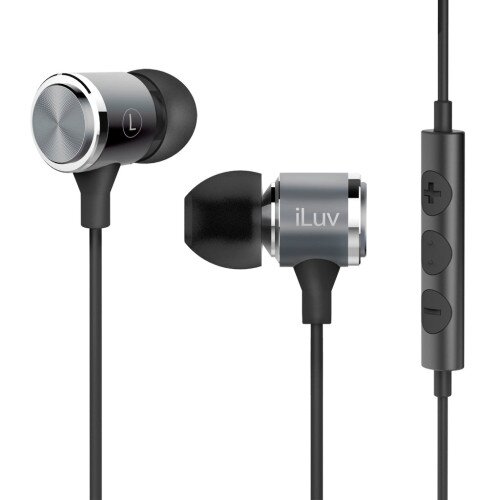 iLuv Metal Forge Sound Wired Earphones - Silver