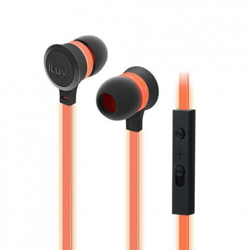 iLuv Neon Glow In-Ear Wired Headphones - Orange