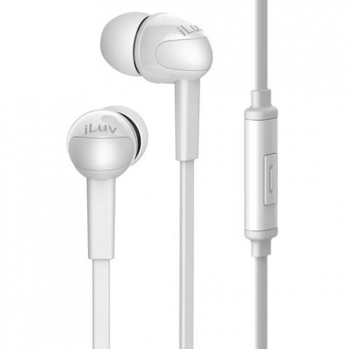iLuv Peppermint Talk In-Ear Wired Headphones - White