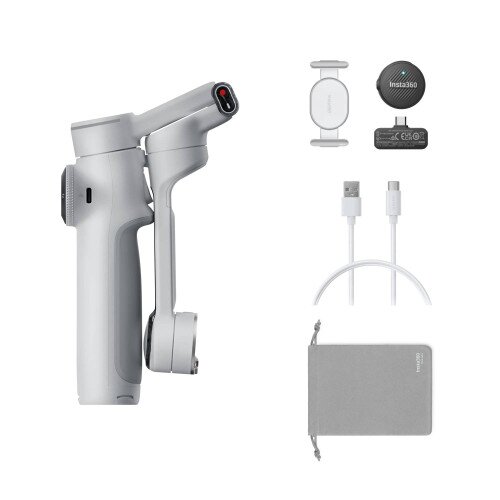 Insta360 Flow 2 Pro Smartphone Gimbal - Mic Bundle - Stone Gray