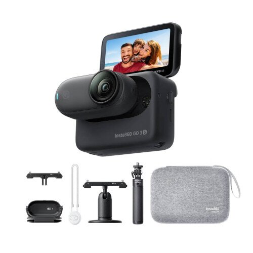 Insta360 GO 3S Action Camera - 64GB - Family Bundle - Midnight Black